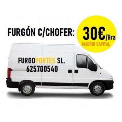 Furgón c/chofer(625/700540) Portes Aluche