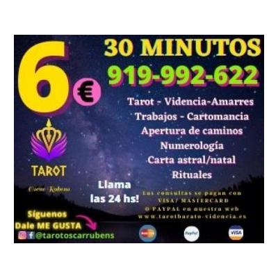 Tarot barato consultas seguras con Roció 30 min / 6 €