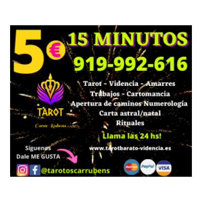 OFERTAS EN TAROT 5 € LOS 15 MIN CON LA PROFESIONAL LUNA