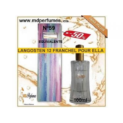 Oferta 10€ Perfume Mujer LANGOSTEN 12 FRANCHEL POUR ELLA Alta Gama