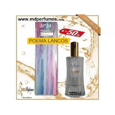 Oferta 10€ Perfume Equivalente Mujer POEMA LANCOS Alta Gama