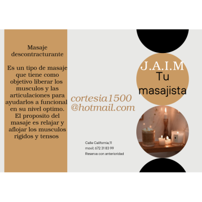 J. A. I. M, Tu masajista