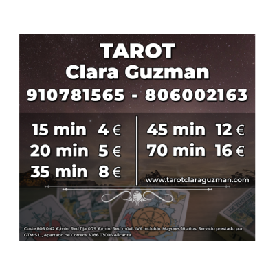 Llama y consulta el Tarot de Clara para despejar tus dudas