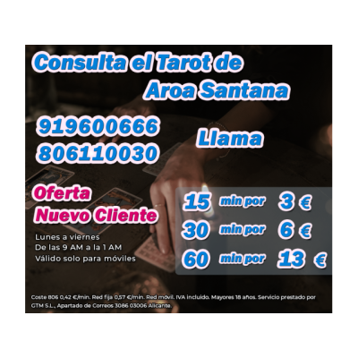 Llama y consulta para conocer tu destino con Aroa