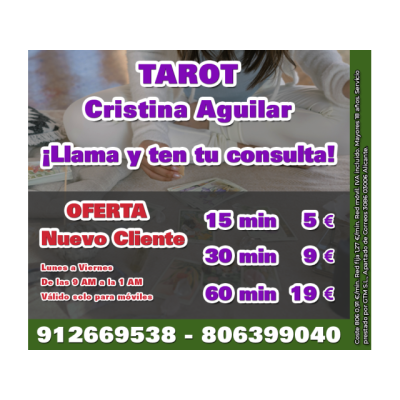 ¿Quieres consultar el tarot? Llama a Cristina