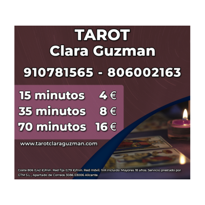 Llama y consulta el Tarot de Clara para despejar tus dudas