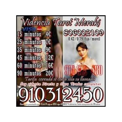 TAROT VISA CERRADA 15 MINUTOS 9 EUROS 910312450