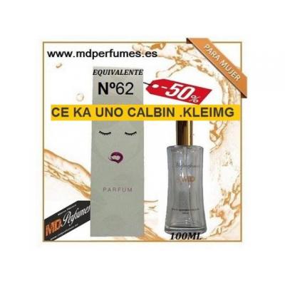 Oferta Perfume Mujer Nº62 CE KA UNO CALBIN . KLEIMG Alta Gama