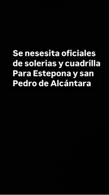 se necesitas oficiales y cuadrillas ,