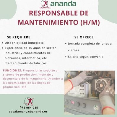 RESPONSABLE DE MANTENIMIENTO (H/M)