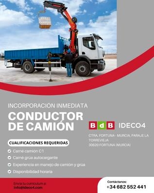 Conductor de camión con grúa