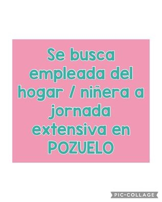 Se busca empleada del hogar Pozuelo