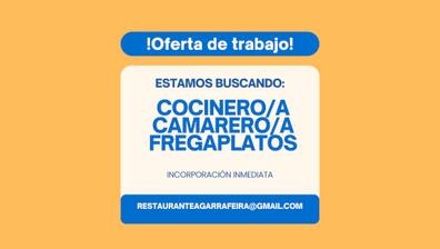 COCINERO/A; CAMARERO/A; FREGAPLATOS