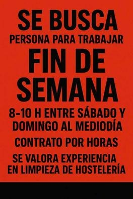 Busco ayudante de cocina y friega platos