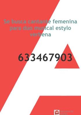 vocalista femenina para dúo musical est