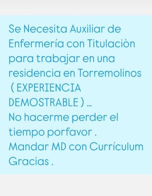 AUXILIAR DE ENFERMERIA CON TÍTULO