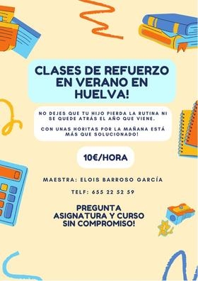 Maestra de verano, clases de refuerzo