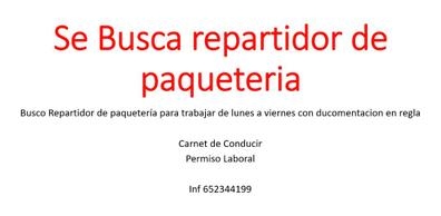 Repartidor Paqueteria