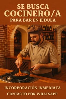 Se busca cocinero/a para bar en Jédula