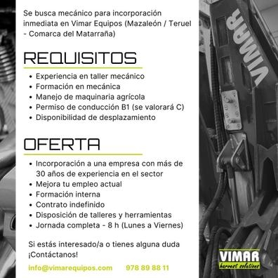Oferta de empleo - Mecánico agrícola
