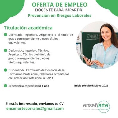 Se busca docente para PRL