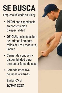 Peón o instalador oficial de pavimentos