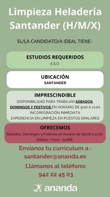 Limpieza Heladería URGENTE (H/M/X)