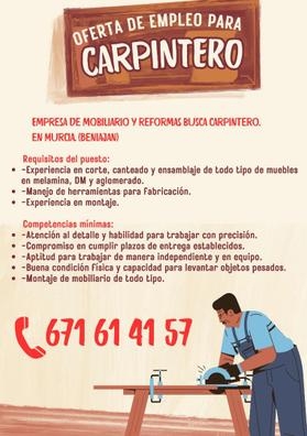 *Oferta de empleo para Carpintero*