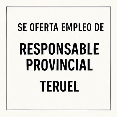 Responsable Agrícola provincia de Teruel