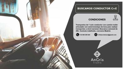 SE BUSCA CONDUCTOR C+E