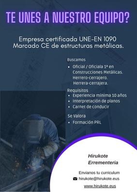 Oficial 1ª Construcciones Metálicas
