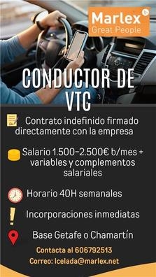 CONDUCTOR/A VTC |BASE GETAFE Y CHAMARTIN
