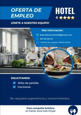 Cocinero turno de tardes