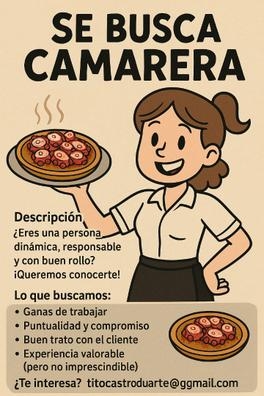 Camarera local hosteleria A Coruña