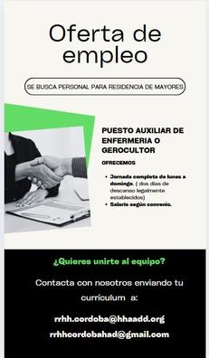 SE NECESITA AUXILIAR DE ENFERMERIA