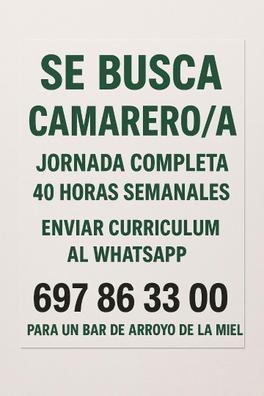 SE BUSCA CAMARERO/A - ARROYO DE LA MIEL
