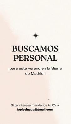 ¡ BUSCAMOS PERSONAL EN LA SIERRA!