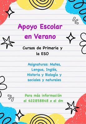 Apoyo Escolar en verano.