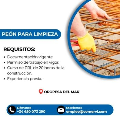 BUSCAMOS PEÓN PARA OBRAS EN OROPESA DEL