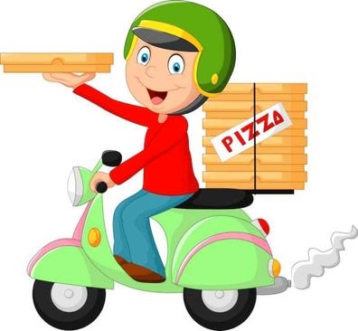 Repartidor de pizzas en Inca