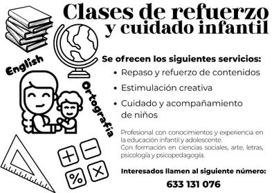 Cuidado de niños - Refuerzo escolar
