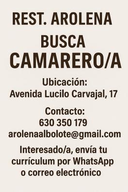 Restaurante en Albolote busca ayudante d