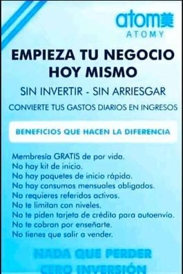 Sea miembro Atomy, trabaje desde casa
