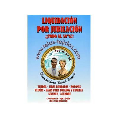 LIQUIDACIÓN DE TELAS Y TEJIDOS POR JUBILACIÓN: REBAJAS -50%