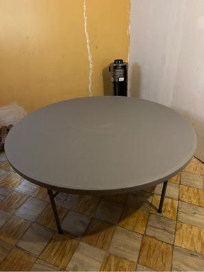 mesa redonda plegable,  10 plazas.