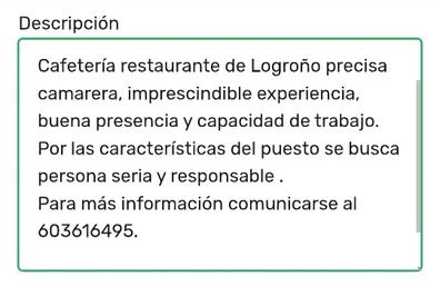 Se busca Camarera
