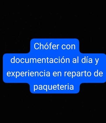 chófer para reparto de paqueteria