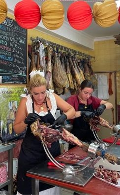 busco dependienta,  cortador de jamón.