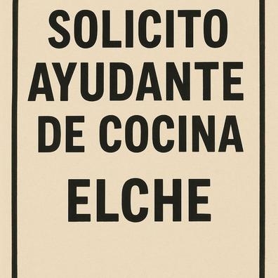 Se solicita ayudante de cocina
