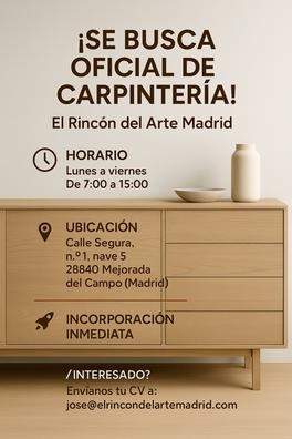 Se busca oficial de carpintería